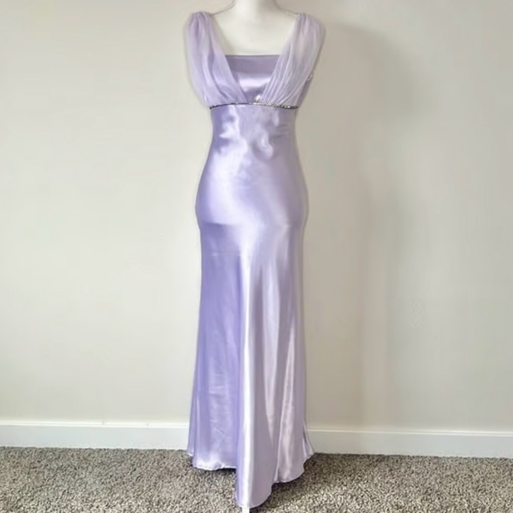 Fiesta Lavender Satin Gown